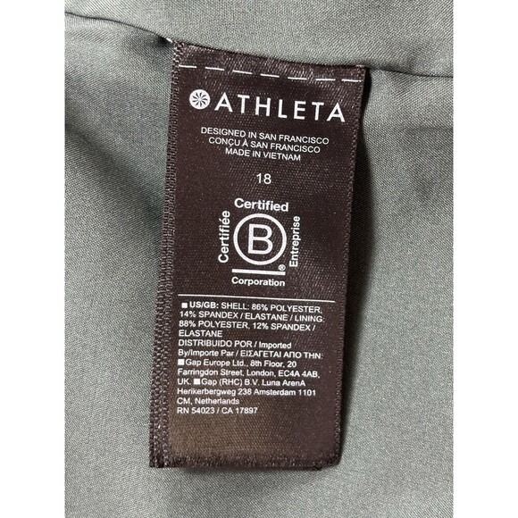 Athleta Endless Prima Twill Blazer Jacket Dark Sage Green 18 Wrap Front Tie - Picture 5 of 12